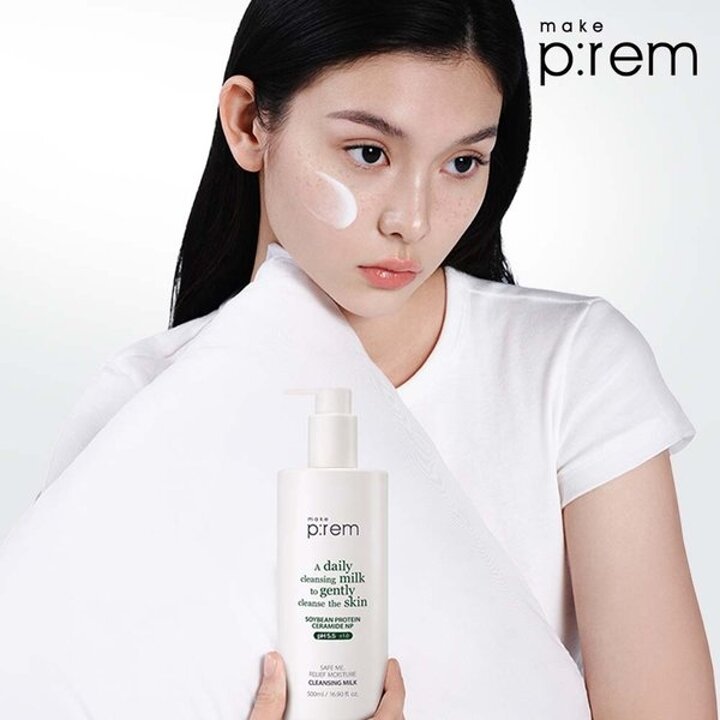 [공식]메이크프렘 세이프 모이스처 클렌징 밀크 500ml [증정]안심팩2매+인테카크림20ml