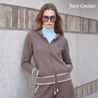 사전주문 10%↓[Juicy Couture] 쥬시 꾸뛰르 시그니처 니트 셋업 2종 (후드집업재킷+팬츠) (10/30일 순차 배송)