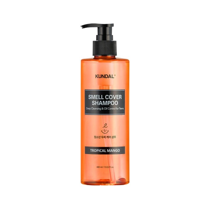 쿤달 올데이 스멜커버 청소년 샴푸 트로피컬 망고 400ml x1개