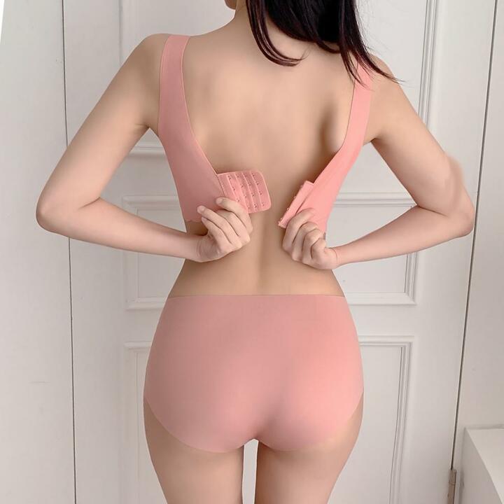 [더리시드]리얼스킨핏 심리스브라 빅사이즈 노와이어 6XL까지 후크형