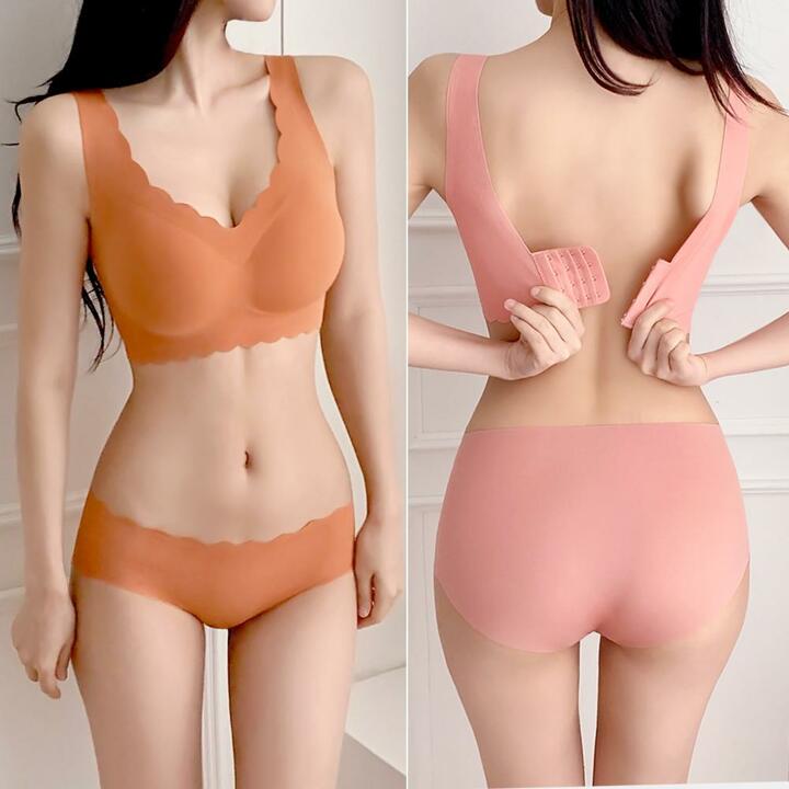[더리시드]리얼스킨핏 심리스브라 빅사이즈 노와이어 6XL까지 후크형
