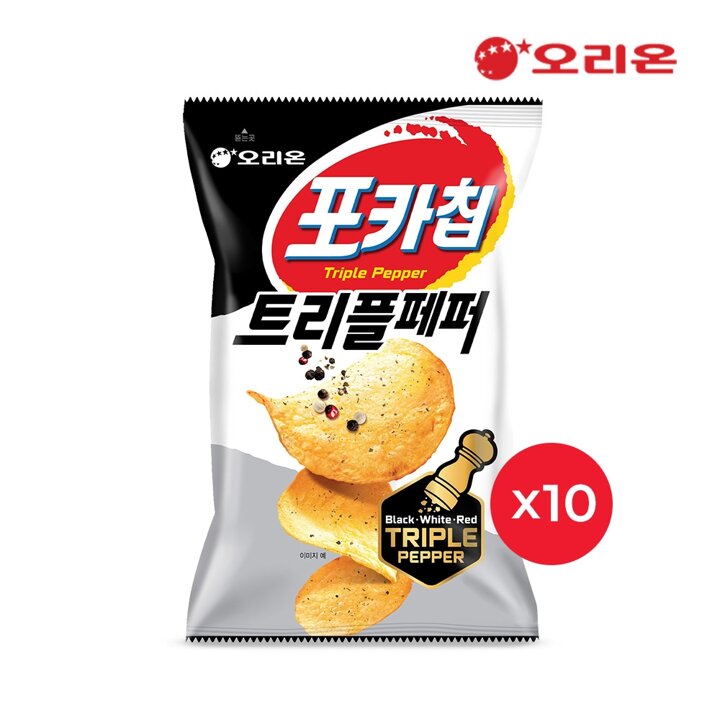 오리온 포카칩 트리플페퍼M(60g) x 10개