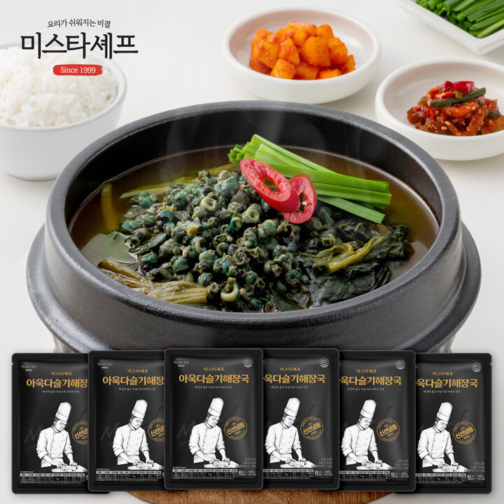 미스타셰프 아욱다슬기해장국 500g 6팩 