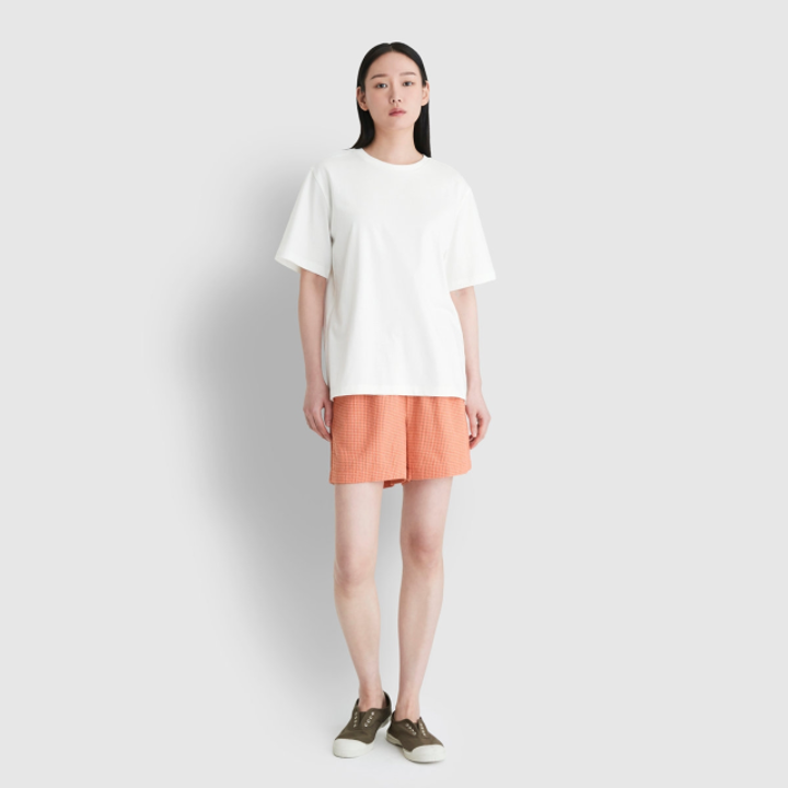 [JAJU/자주] 여 코튼 레이온 3부 파자마 팬츠_다크 오렌지
