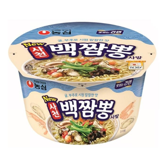 (주)셀러허브 농심 사천 마덴 백짬뽕 건면 75gx16컵 야식 라면