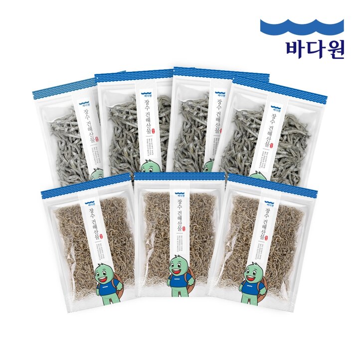 [바다원] 국내산 멸치 볶음용150g 3봉+조림용150g 4봉