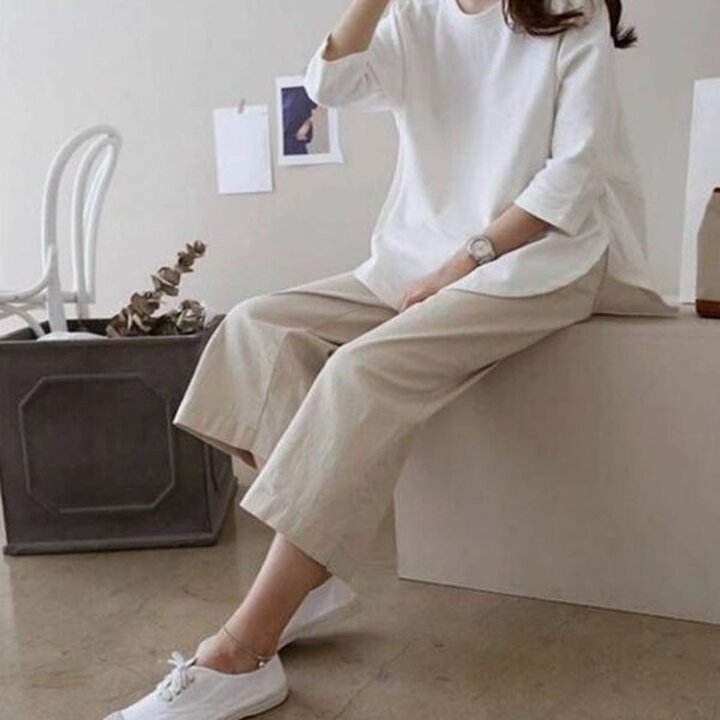 여성 여름 린넨 롱팬츠 와이드팬츠 밴딩팬츠 긴바지