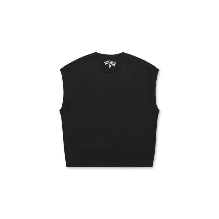 (신세계강남점)왁[WAAC]골프 (WWWAM25231BKX)WAAC THE ORIGINAL Women WAACKY V-neck Knit Vest
