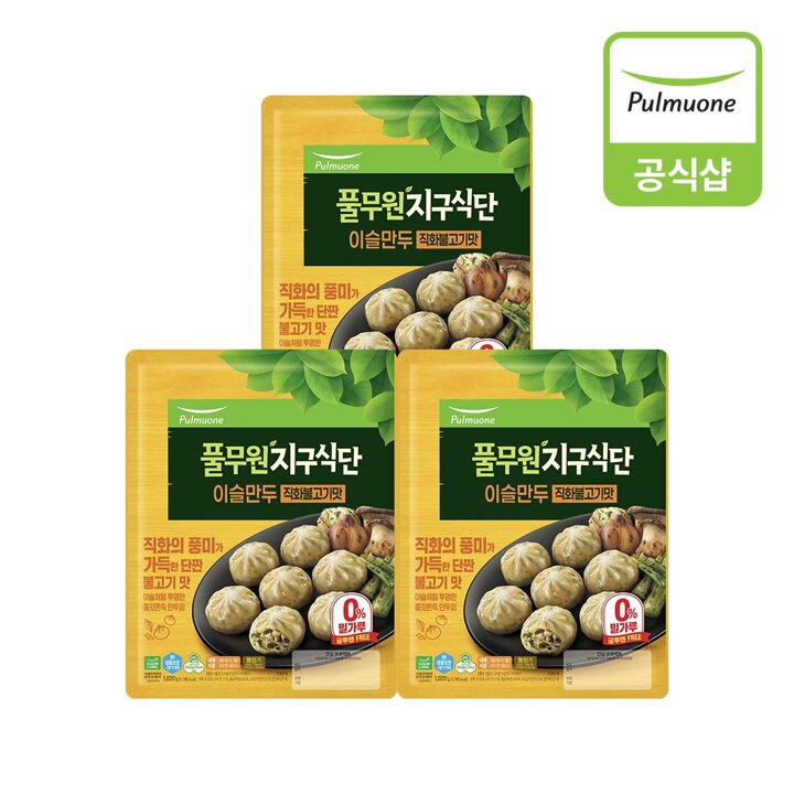풀무원 지구식단식물성지구식단이슬만두 직화불고기맛_1.02kgX3개