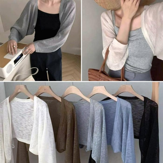 ELC-1014 미니 가디건 볼레로 심플 긴팔볼레로 여름볼레로가디건 반팔볼레로 볼레로니트