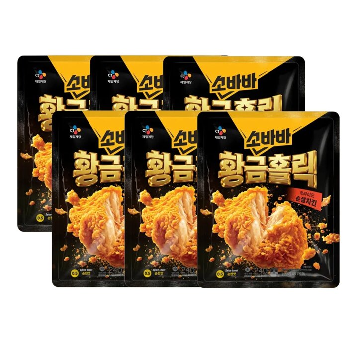 CJ 고메 소바바 황금홀릭 순살치킨 240g x6개