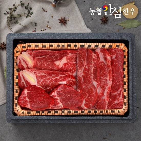 (주)인정푸드테크 [신세계 단독] 농협안심한우 1등급 안심한우 선물 1kg(꽃등심400g+채끝300g+특수부위300g)