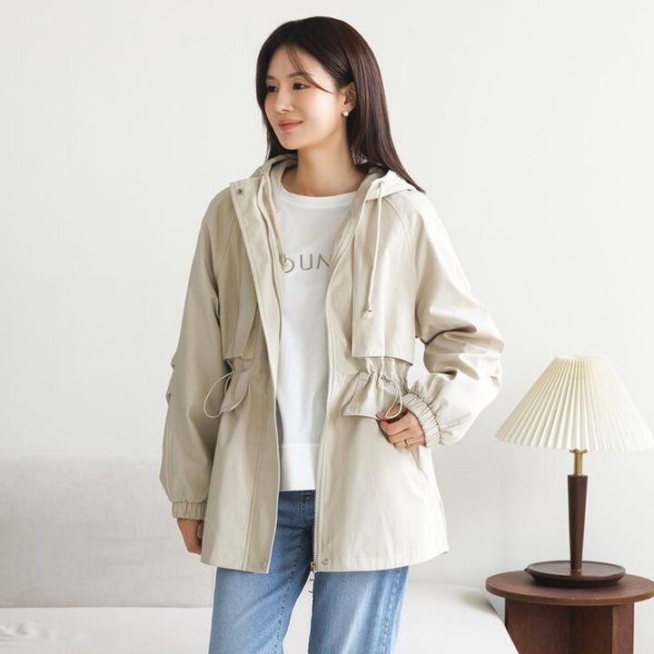 [하프클럽/더블유피비지]어반 후드 스트링 사파리 3color