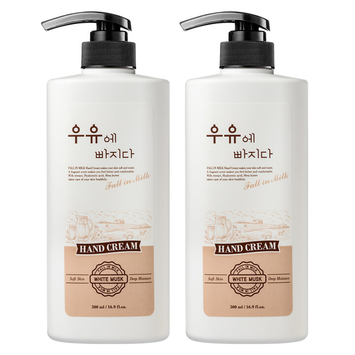 우유에빠지다 대용량 퍼퓸 핸드크림 500ml 2개