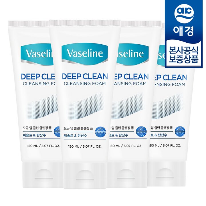 [애경] 바세린 딥클린 클렌징폼 150ml x4개