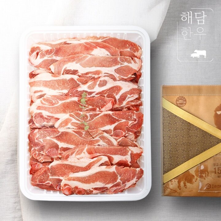 [해담한우] 한돈 LA갈비 선물세트 4kg
