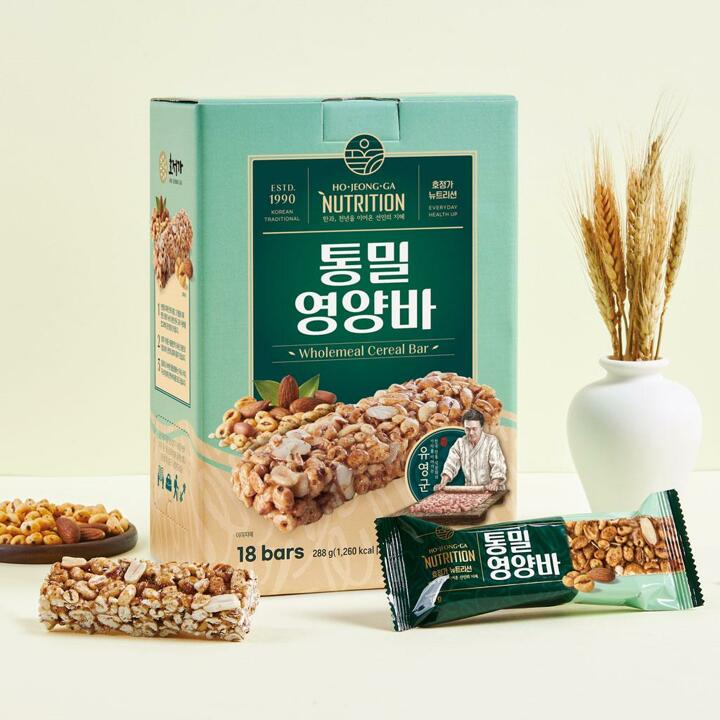 호정가 통밀영양바 (18개입) / 통곡물 영양간식 시리얼바
