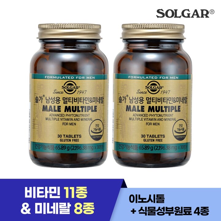 솔가 남성 멀티비타민 미네랄 (30정/30일) X 2개 (26년 10월 1일)