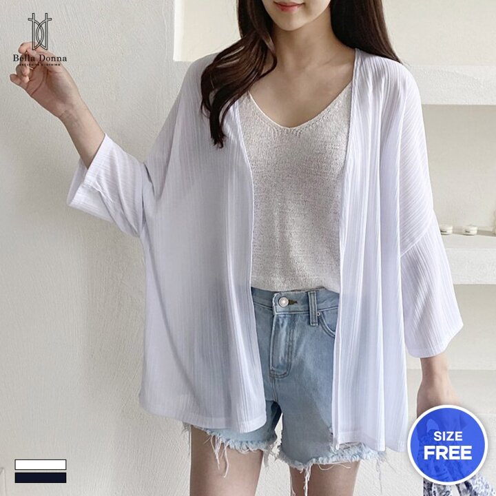 벨라도나 국산 여성 여름 가디건 시스루 가오리 루즈핏 가디건 비치웨어 BLN26_NBJ23
