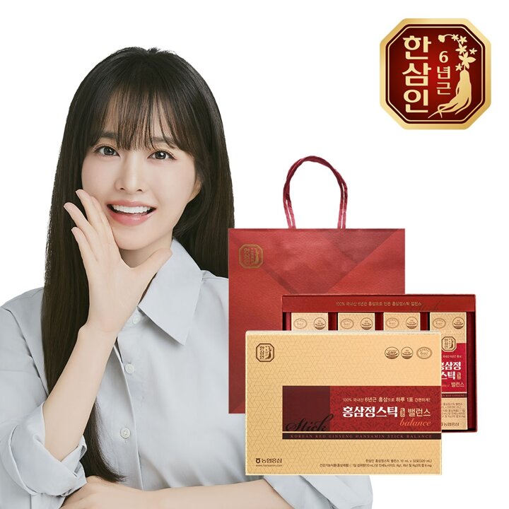 [농협홍삼] 한삼인 홍삼정 스틱밸런스 10ml 32포+쇼핑백