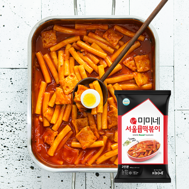 미미네 부산 쌀떡볶이&물떡어묵탕 2봉+서울 판밀떡볶이 2봉 (총 12인분)