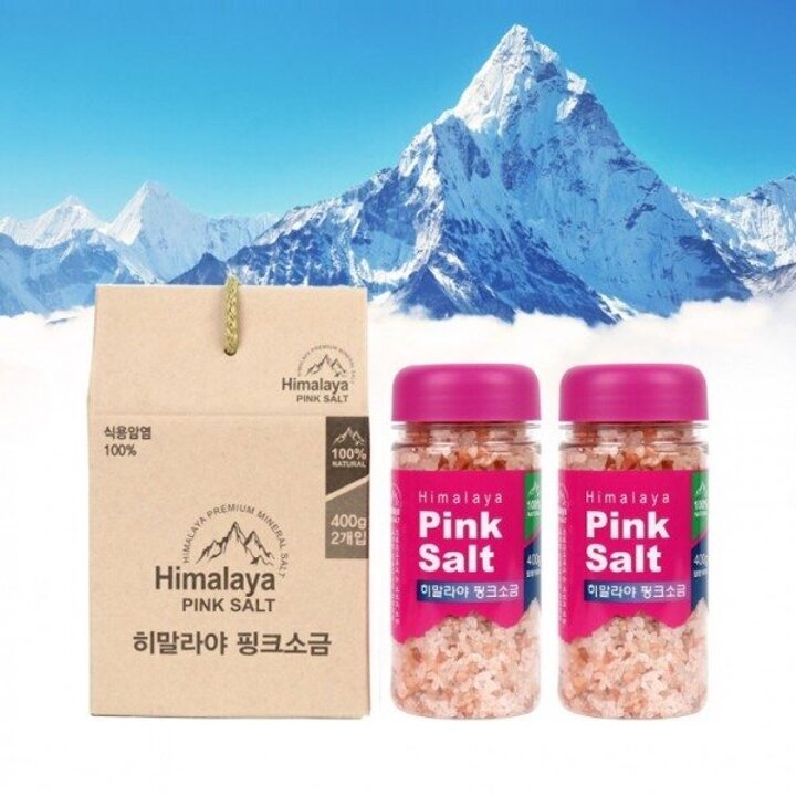 [인기] 히말라야 핑크소금 선물세트 400g x 2개입