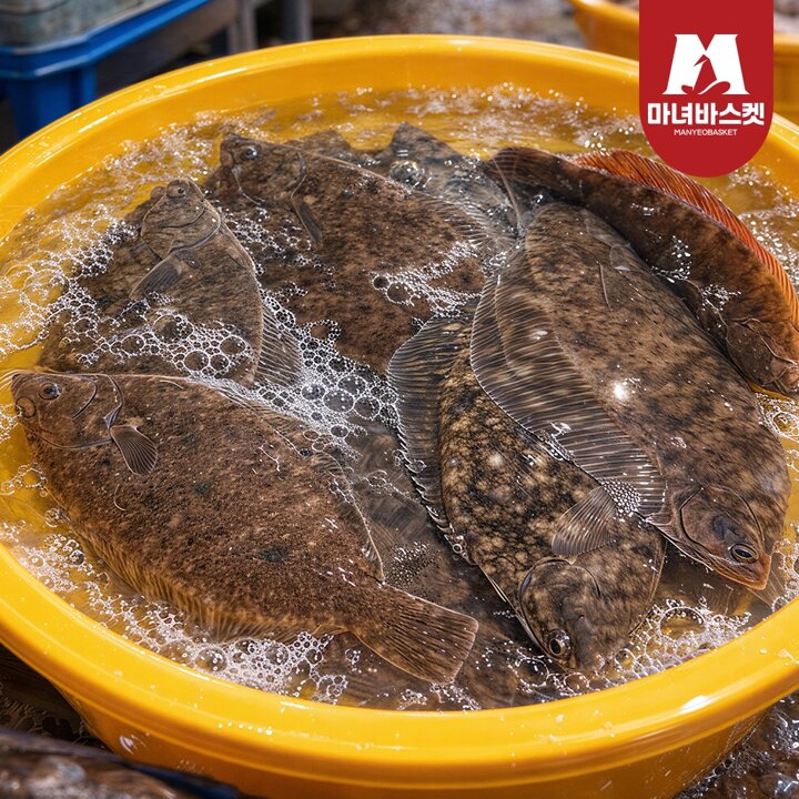 [마녀바스켓] 알이 꽉찬 통통한 손질 알배기 가자미 (중/소) 550g (4/6미)