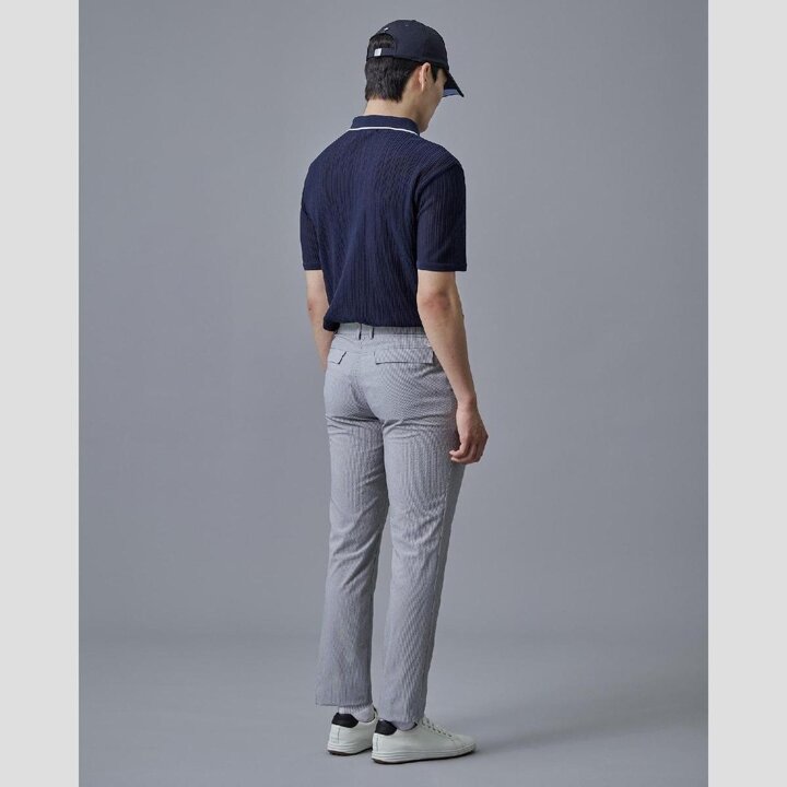(신세계강남점)SS25 남성 조직감 니트 반팔 풀오버 - 네이비 (BJ5351B06R)