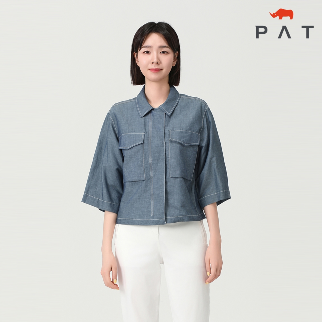 [PAT] 셔츠형 숏 면 린넨 자켓_QI41203