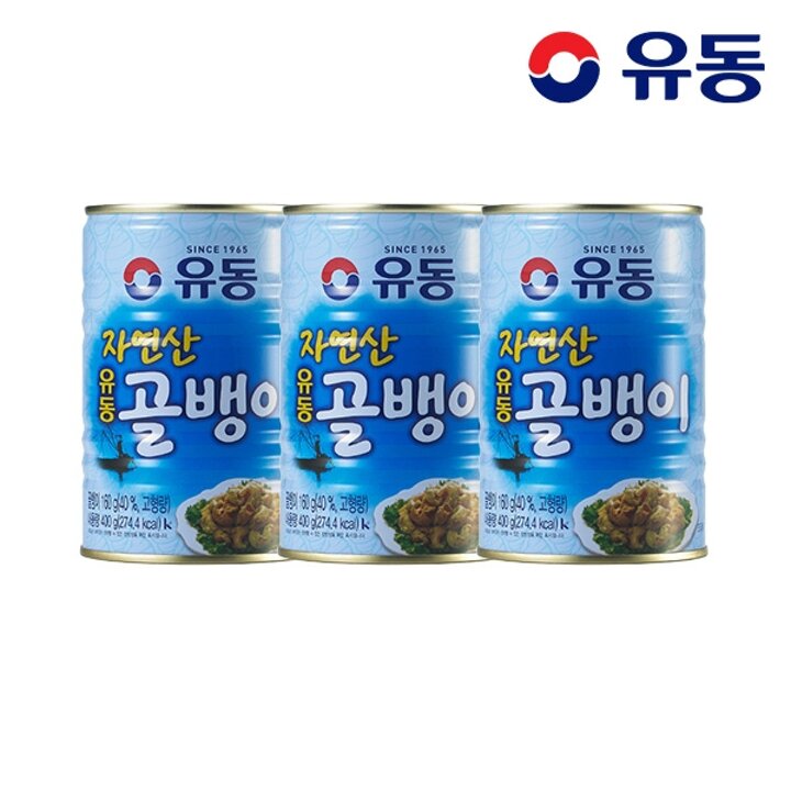 [유동] 자연산골뱅이 400g x3개 +골뱅이 무침양념 70g x3개