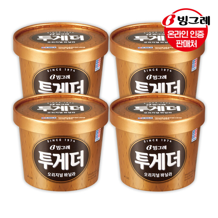 빙그레 투게더 바닐라 4개 /아이스크림