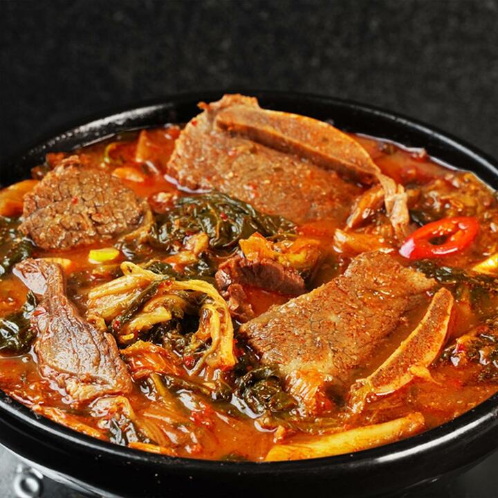 I[정마을/실온보관] 국내산 소고기 듬뿍 진한 우거지갈비탕 600g x 3팩