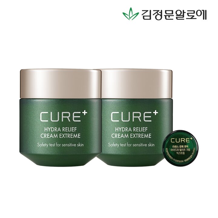 [김정문알로에][1+1] 큐어 하이드라 릴리프 크림 익스트림 50g(총2개)(+증정 미니1)