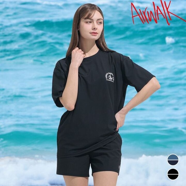 [하프클럽/에어워크]여성래쉬가드세트 2피스 반팔티보드숏 YAWe5076YAWe5119