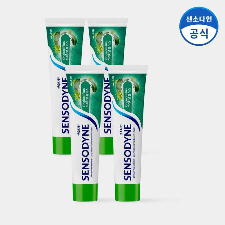 센소다인 오리지날 플러스 치약 100g x4개+딥클린 칫솔 1개