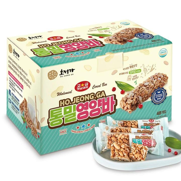 호정가 통밀영양바 (48개입) / 개별포장 영양간식 대용량 시리얼바