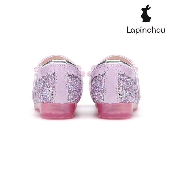 (신세계센텀점)[LAPINCHOU] 라팡슈 엘레나 베아트리체 메리제인 라이트 글리터 퍼플 키즈구두 여아구두 LED구두