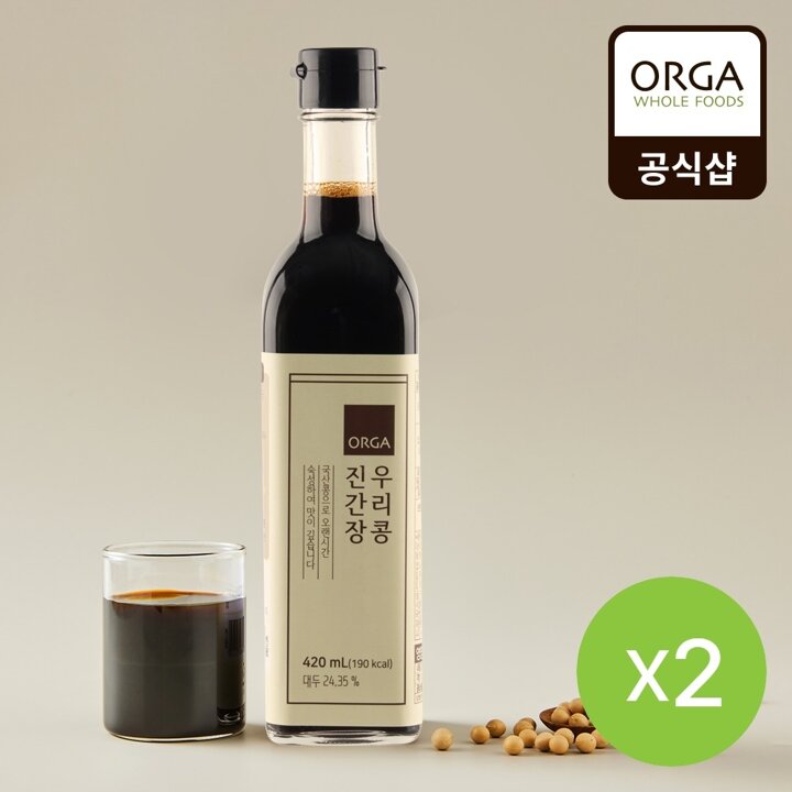 [올가] 우리콩 진간장 (420ml) 2병