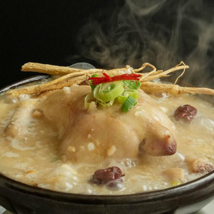 [정마을/실온보관] 한우사골로 우린 국내산 사골 누룽지 삼계탕 1kg x 3팩