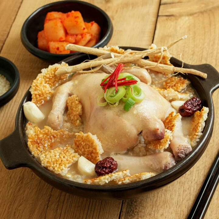[정마을/실온보관] 한우사골로 우린 국내산 사골 누룽지 삼계탕 1kg x 3팩