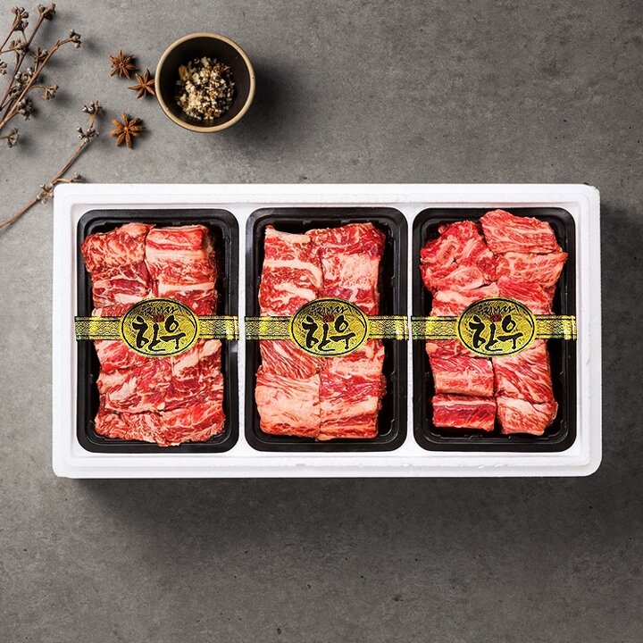 [안동한우][냉동] 한우갈비선물세트 4호 2.4kg [찜갈비 2.4kg / 1등급]