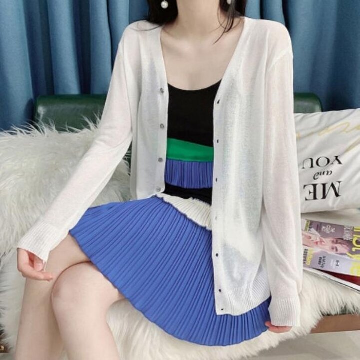 여름가디건데일리얇은긴팔가디건여성자켓캐주얼데일리