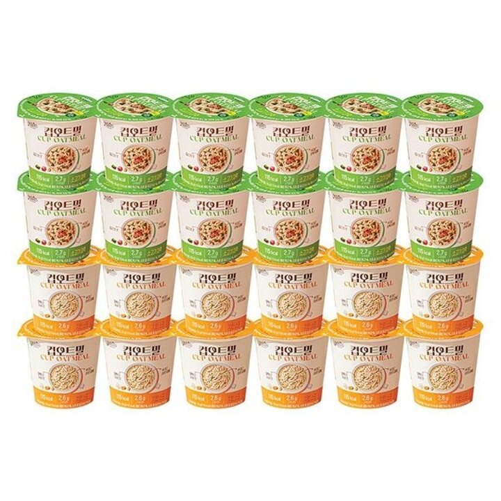 컵 오트밀 소고기미역 33g X12입 + 치킨스프 33g X12입[34810210]