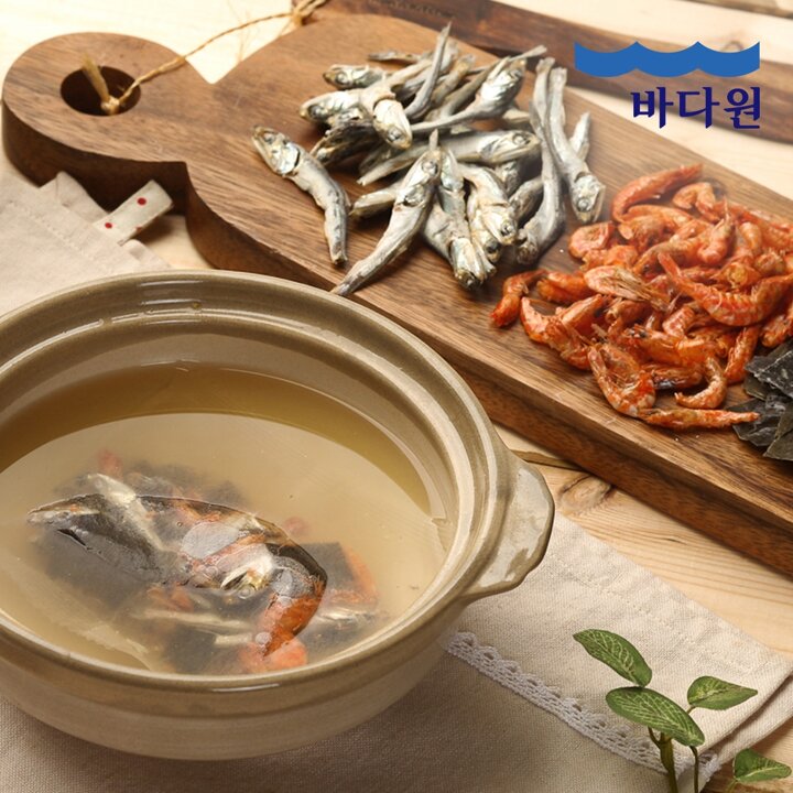 [바다원] 야채국물용팩 300g+간편국물용팩 90g 육수팩 국물요리