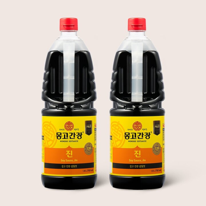[몽고식품] 진간장 1.8L x 2개