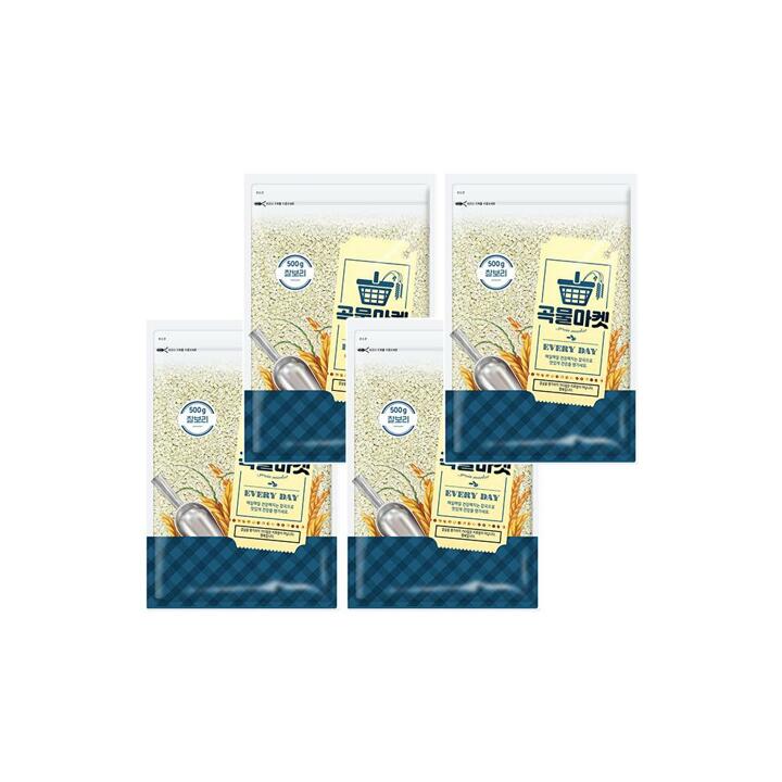 [더프레시] 곡물마켓 국내산 찰보리 500g x 4