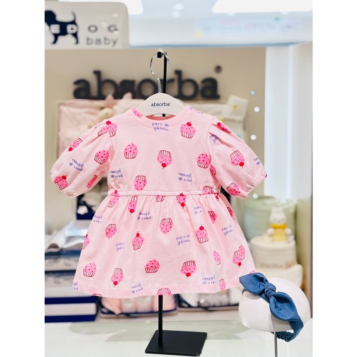 (광주신세계)[압소바 백일돌조카선물] 알로디 원피스+헤어밴드세트( A2125192)핑크(25년 봄신상)
