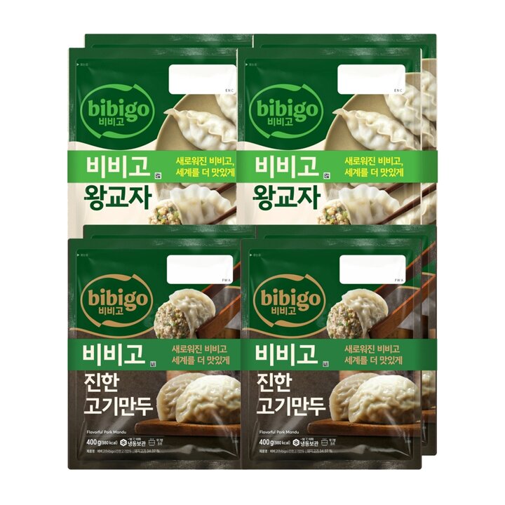 CJ 비비고 왕교자 455g x4봉 + 진한고기만두 400g x4봉