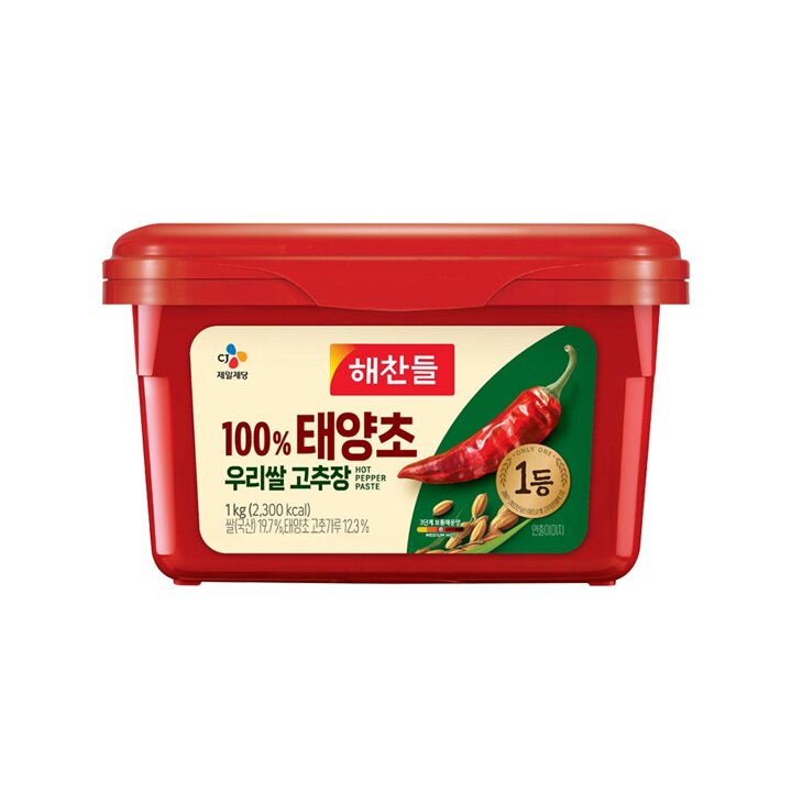 CJ해찬들 100프로 태양초 우리쌀 고추장 1kg