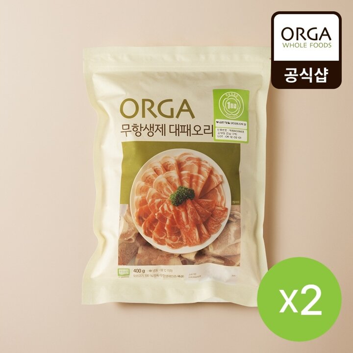 [올가] 무항생제 대패오리 (400g) 2개
